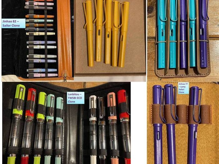 Collection of Jinhao and Lanbitou fountain pens - most of them brand new