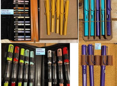 Collection of Jinhao and Lanbitou fountain pens - most of them brand new