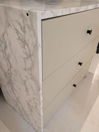 Chest of Drawers - IKEA hack marble effect