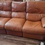 3 piece suite of leather furniture Image 4