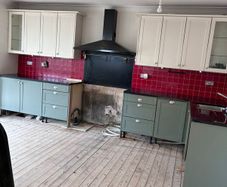 Kitchen -Cabinets, Worktops and Cooker hood