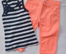 New Girls Knee Shorts and Vest Age 8-9