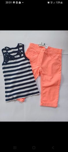 New Girls Knee Shorts and Vest Age 8-9