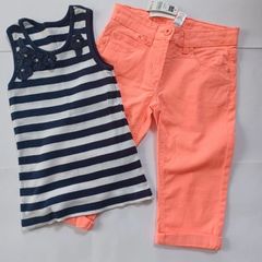 New Girls Knee Shorts and Vest Age 8-9