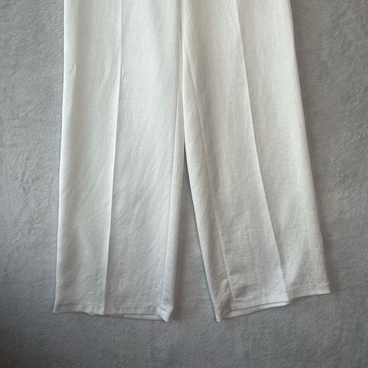 ba&sh Ivory White Wide Leg Tailored Trousers Size 1 S