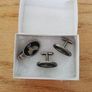 Vintage Model T Antique Enameled Cufflinks and Tie Clip set Image 2