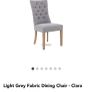 Grey fabric dining chair - Ez Living x4 Image 3