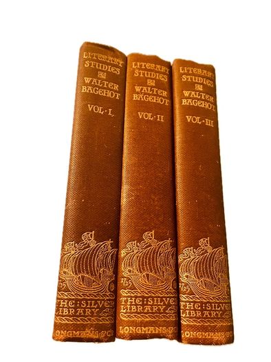 Walter Bagehot 'Literary Studies' (3 Volumes, 1898)