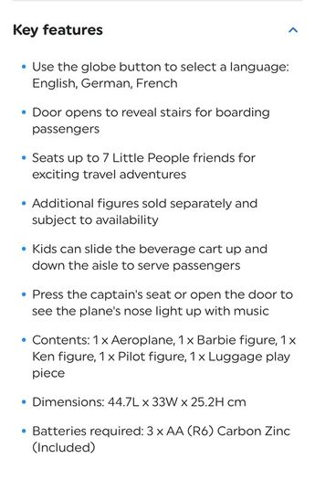 Fisher-Price Little People Barbie Dream Airplane