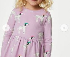 Marks & Spencer Pure Cotton Dalmatian Dress Age 3-4 EUC