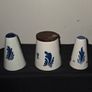 Vintage Delft Blue Salt and Pepper Shakers with matching Sugar Bowl Image 5
