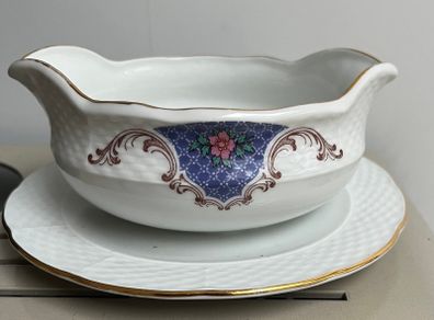Bone China Sauce Boat & Plate