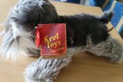 Keel Toys Signature Puppies Grey Schnauzer Dog Fergus Stuffed Animal 30cm Bnwt
