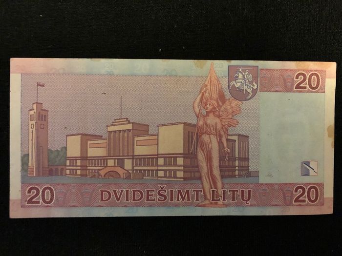 20 Litu banknote from Lithuania 2007