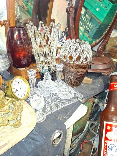 2 Beautiful Antique Acid Battery Glass, Postage Available or Collection,