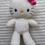 Build A Bear Hello Kitty With Heart Bow Sanrio 2010 red marks on the fur approx. 45 cm. Used Please see photos Image 2