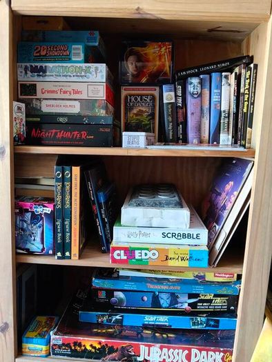 action figure, graphic novel, toys,books, VHS massive collection