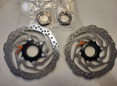 Shimano 160mm Brake Discs Pair Center Lock New