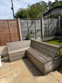 outside L bench