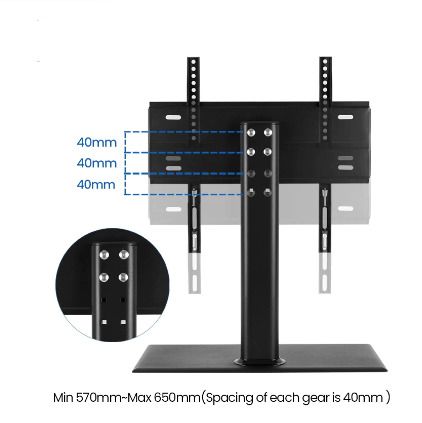 BRAND NEW Universal LCD Flat-Screen TV Desktop Stand With Aluminum Base For 25'- 55' Screens Load Up To 30kg VESA Max 400x400mm