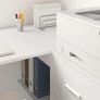 Corner Desk with Drawer White 102 x 50 x 75 cm Image 4