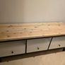 Wooden tv unit with glass top Image 5