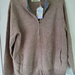 Brand new mens wool Irelands Eye zip up jumper or cardigan