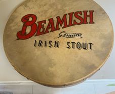 Beautiful 18in beamish bodhran . Rosewood . Goat skin with brass studs