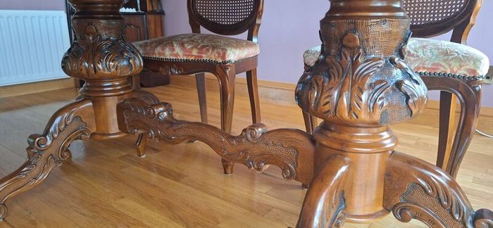 Inlaid Italian Rosewood Dining Room set