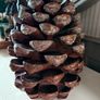 New XXXL frosted detail rustic resin Pinecone with subtle frost detail Image 7