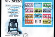 1975 St Vincent The 200th Anniversary of Independence of the United States of America - Presidents of the United States Commemorative Stamps Illustrated First Day Cover