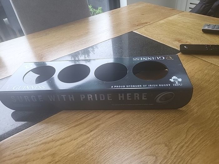 guinness rugby pint holder