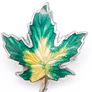 Signed Enamel Silver Brooch Image 2