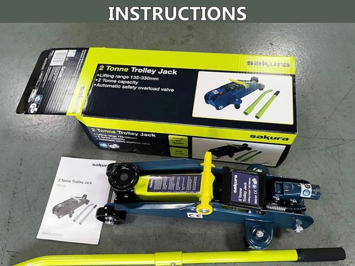 2 Tonne Hydraulic Trolley Jack For Cars And Other Vehicles SS5191 Lifting Range 135x335mm TUV GS Approved (FREE POSTAGE)
