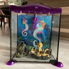 Fish Tank with Water Filtration Mini Aquarium
