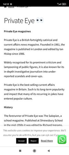 Private Eye 1972 political satire magazines