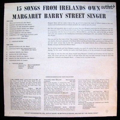 Margaret Barry Street Singer - Ireland's Own LP 1976