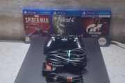 Sony PlayStation 4 Pro 1TB 4K Console PS4 &amp; Black Controller Fallout 4 Spiderman