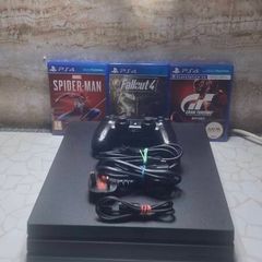 Sony PlayStation 4 Pro 1TB 4K Console PS4 & Black Controller Fallout 4 Spiderman