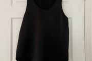 Cedric Charlier Black Scoop-Neck Swing Tank Top - Size 10 - Designer Label