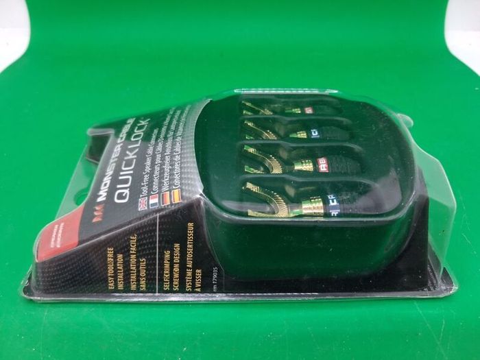 Poatage - 5 x Monster Cable Quick Lock Angled 24k Gold Spades