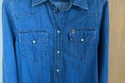 LIU : JO denim shirt size S  uk 8-10 .