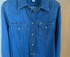 LIU : JO denim shirt size S  uk 8-10 .