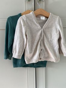 2 pack cotton cardigans 4-6 months