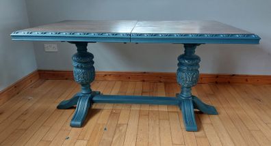 Antique Double Pedestal Dining Table Extendable-  Professionally Refinished