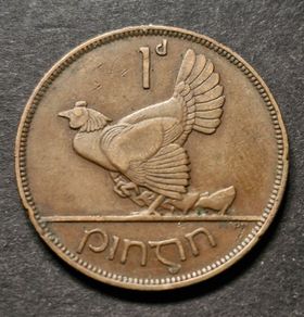 Ireland 1d 1928 Penny Coin