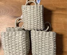 Brand new 3 sets of 2 braided baskets