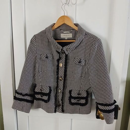 Karen Millen Tweed Houndstooth Blazer