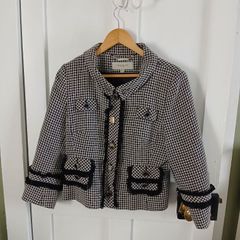 Karen Millen Tweed Houndstooth Blazer