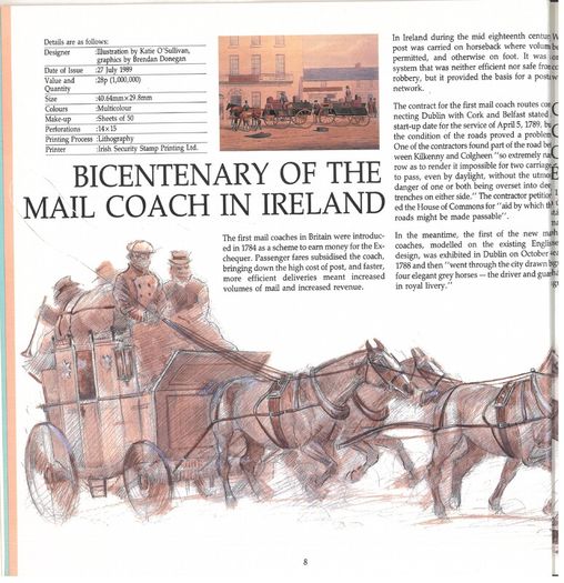 1988/89 Ireland The Irish Stamp Limited Edition Hardback Year Book. Contains all commemorative stamps from June 1988 to June 1989. Included 44 images of conents